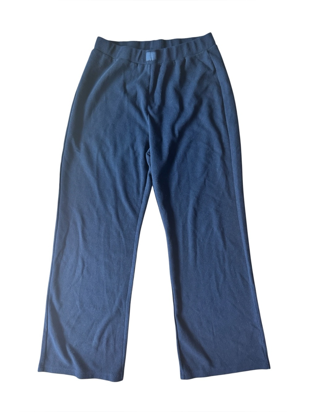 Comfrt Waffle Knit Lounge Pants XL Pajama Cozy Casual Black Elastic Waist